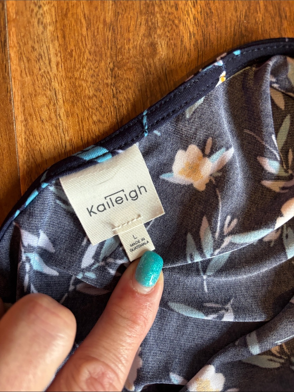 Kaileigh Black Midi Dress with Yellow & Blue Floral Print - Picture 7 of 8